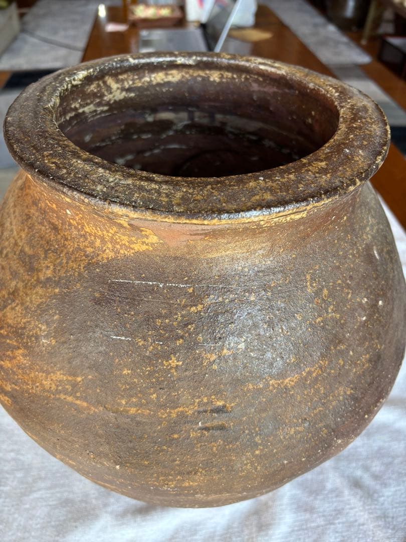 越前壺 古壺 骨董品 アンティーク置物
