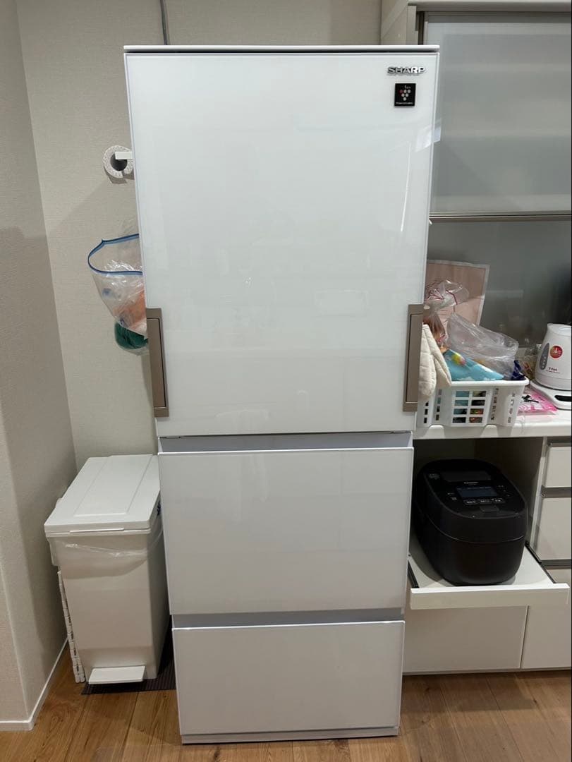 設置送料込！SHARP 冷蔵庫 SJ-GE35G-W 2021年製 どっちもドア 設置送料込！SHARP 冷蔵庫 SJ-GE35G-W 2021年製 どっちもドア