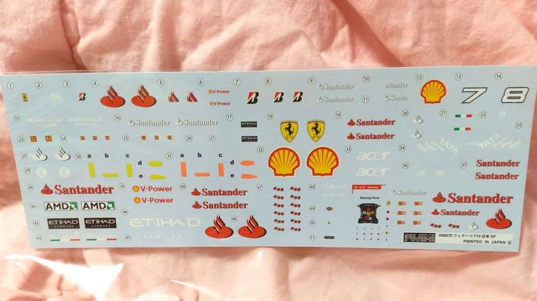 未組立1/20 フジミ フェラーリ F10 (JAPAN GP)プラモデル