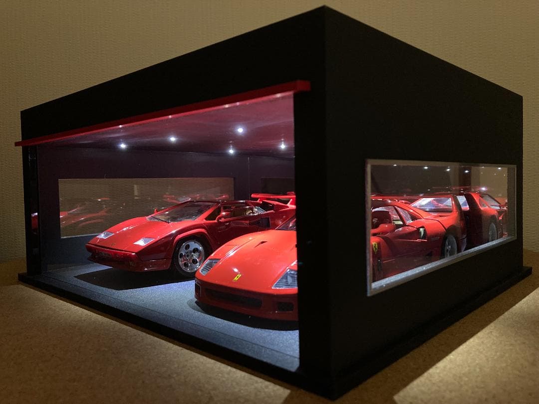 ミニカー用ジオラマ：1/18(1/24)ショールームタイプガレージ／週末SALE