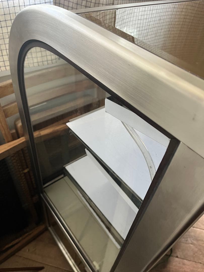 大穂冷蔵ショーケース ステンレス製 ガラス扉付き