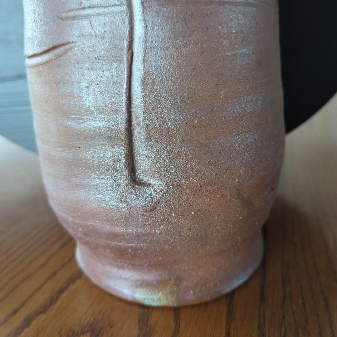 ●備前焼 花入 壺★後楽窯陶主 堀川恭平 作 〈 高22.5cm幅24.5cm〉