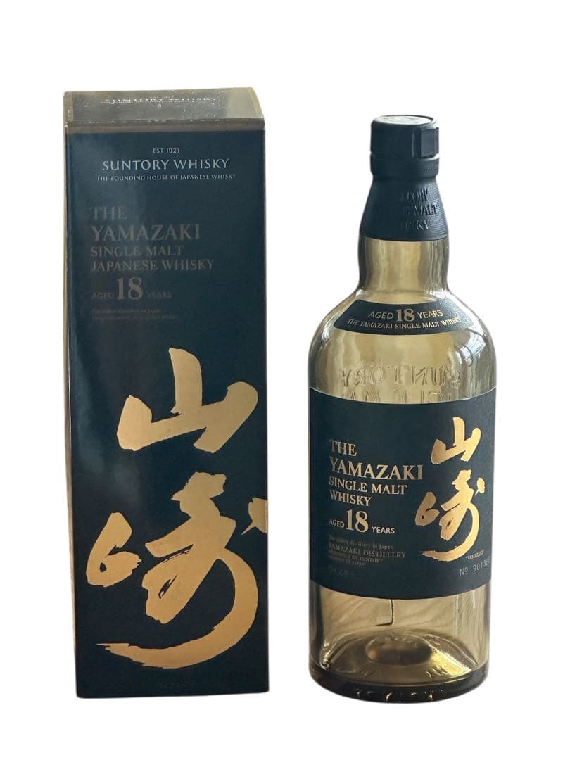 山崎 18年 空瓶空箱付（未洗浄） 山崎 18年 空瓶 空箱 未洗浄 シングルモルトウイスキー 700ml - メルカリ