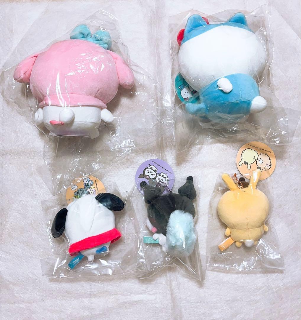 ちいかわ サンリオキャラクターズ ぷちミニマスコット とぬいぐるみ5点セット