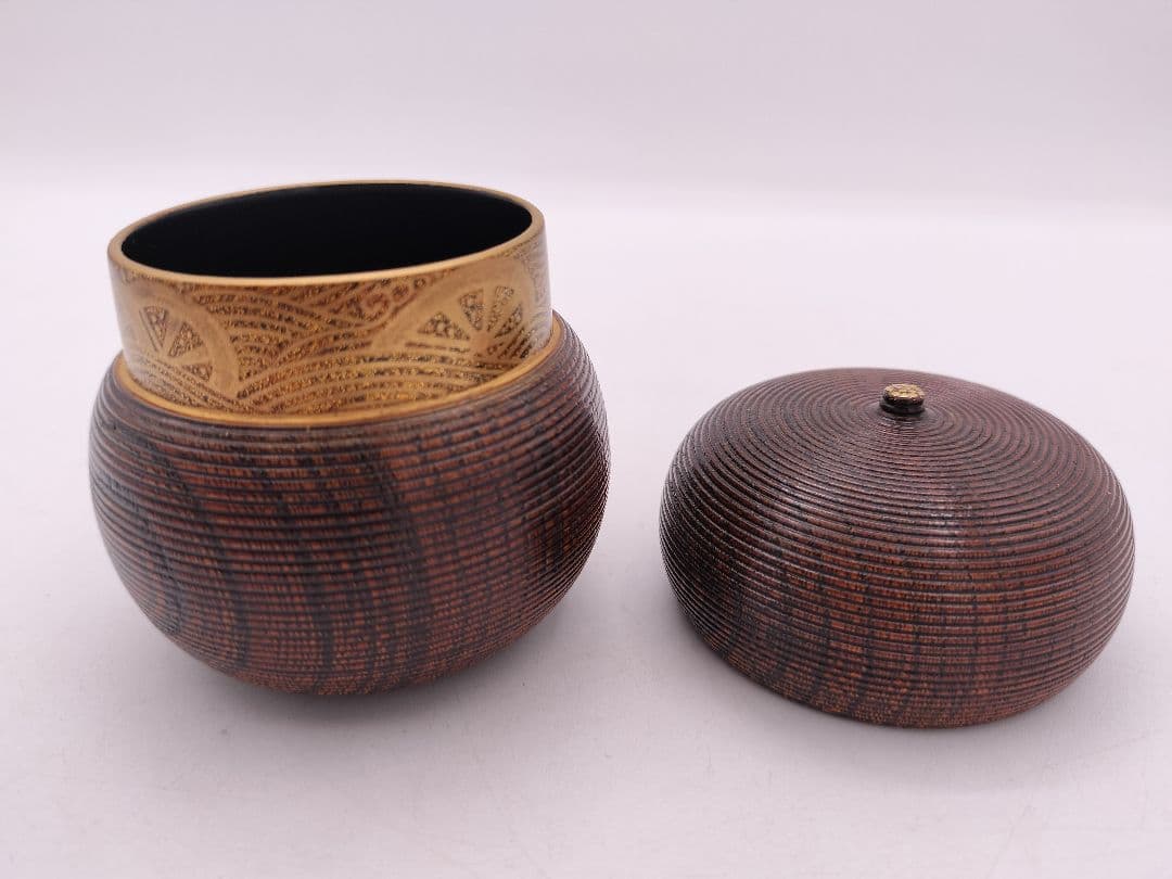 c590 棗 瓢茶器 﨔 源氏車蒔絵 加賀 赤地宗春 木箱 茶道具 古物 - メルカリ