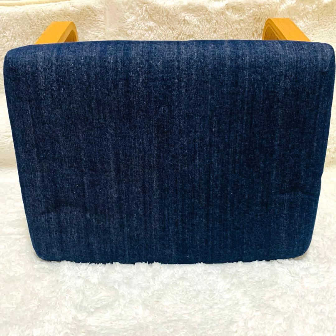 極美品　無印良品 リビングでもダイニングでもつかえるベンチ2 デニムカバー