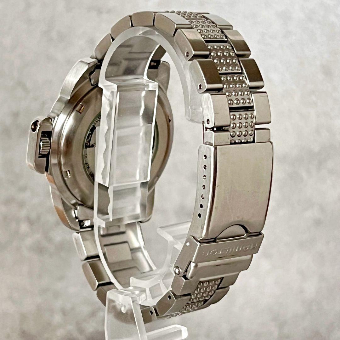 【とことこ】稼働良好 HAMILTON メンズ カーキ自動巻 裏スケデイト