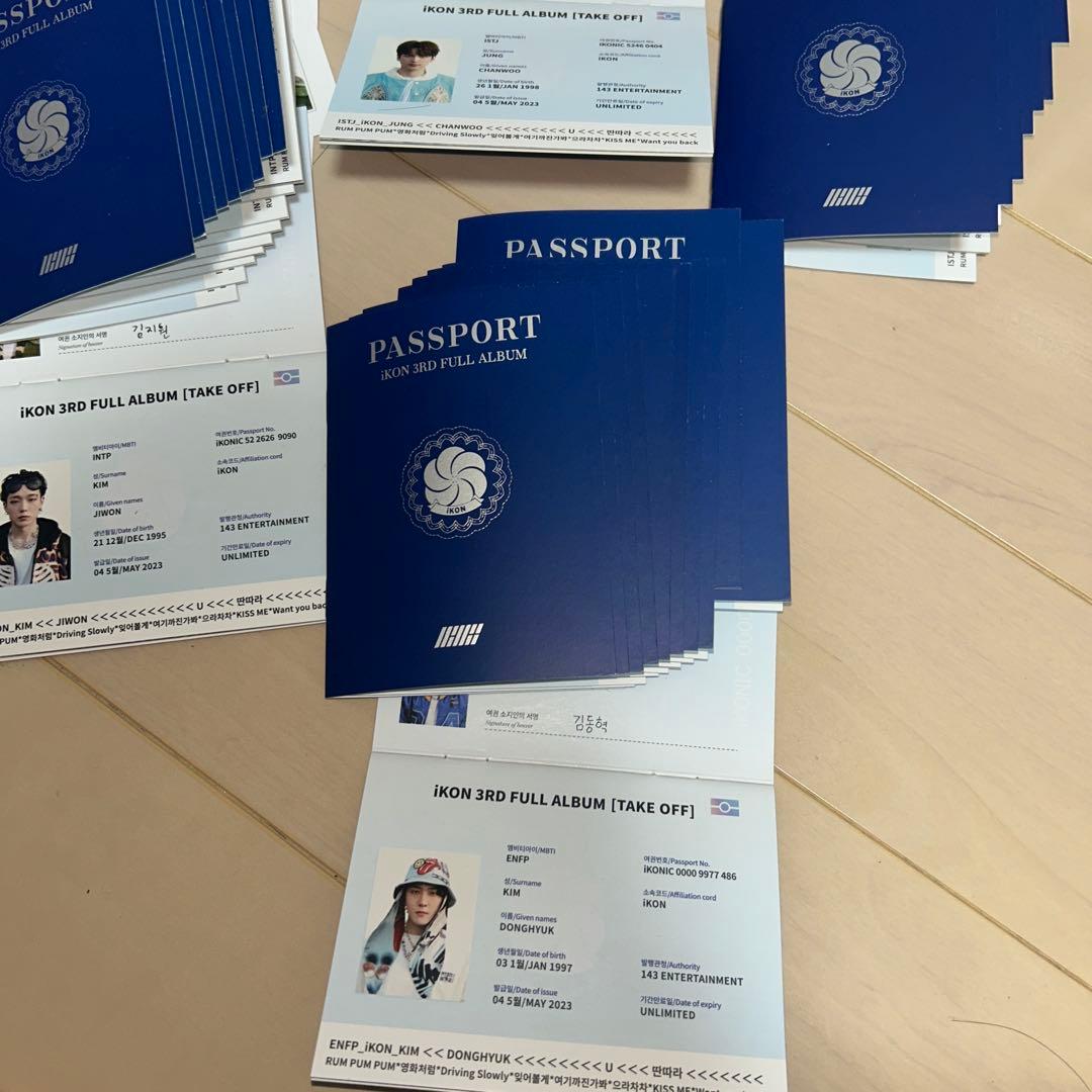 iKON TAKE OFF パスポートフォトブック＋IDカード＋証明写真　51枚