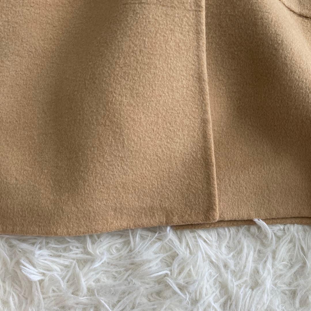 DKNY ウールコート キャメル 6 キレイめ アンゴラ 大人 ベルト付き