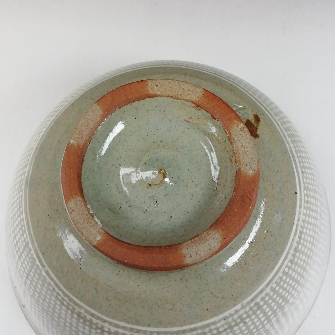 T434 茶碗 『三島手刷毛目 茶碗』『黃仁哲 作』 共箱 抹茶碗
