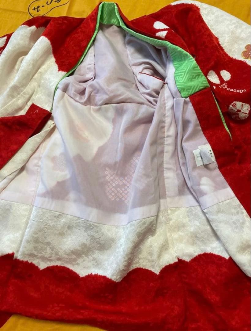 定価10万円以上高級絞り刺繍七五三着物　3歳被布長襦袢草履鞄髪飾りフルセット