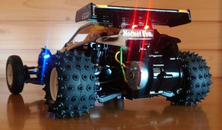 田宮RC LEDライト付ホーネットevo＆プロポバッテリー完成品セット