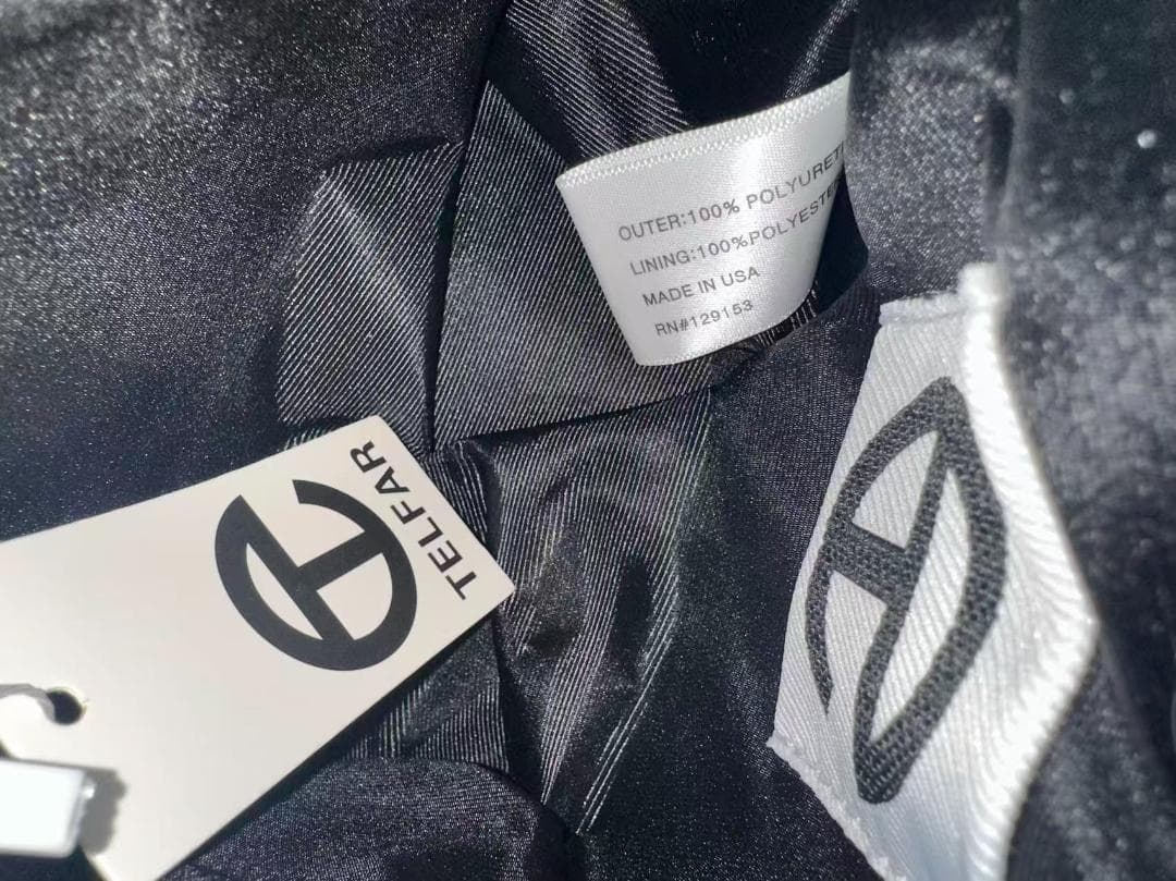 TELFARブラックパテントレザーショルダーバッグ*