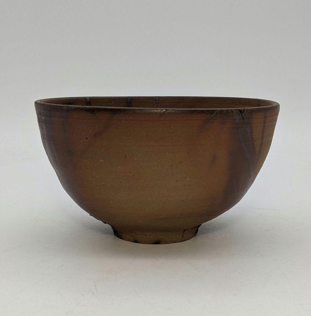 岡山県重要無形文化財 浦上善次 備前焼 緋襷茶盌 共箱合布 抹茶碗 抹茶茶碗