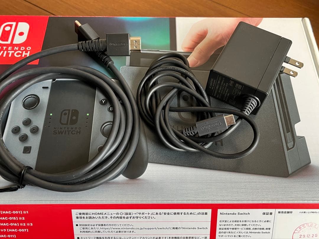 Nintendo Switch 本体 グレー➕Joy-Conネオンブルー➕ケース