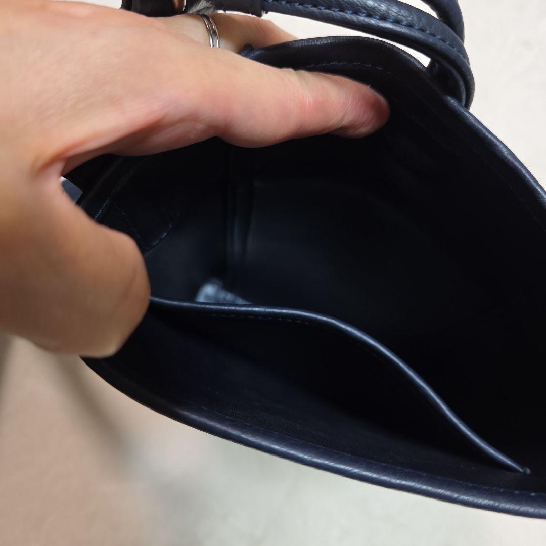 JUNKO YAMADAさま専用キタムラネイビー 合成皮革 ショルダーバッグ