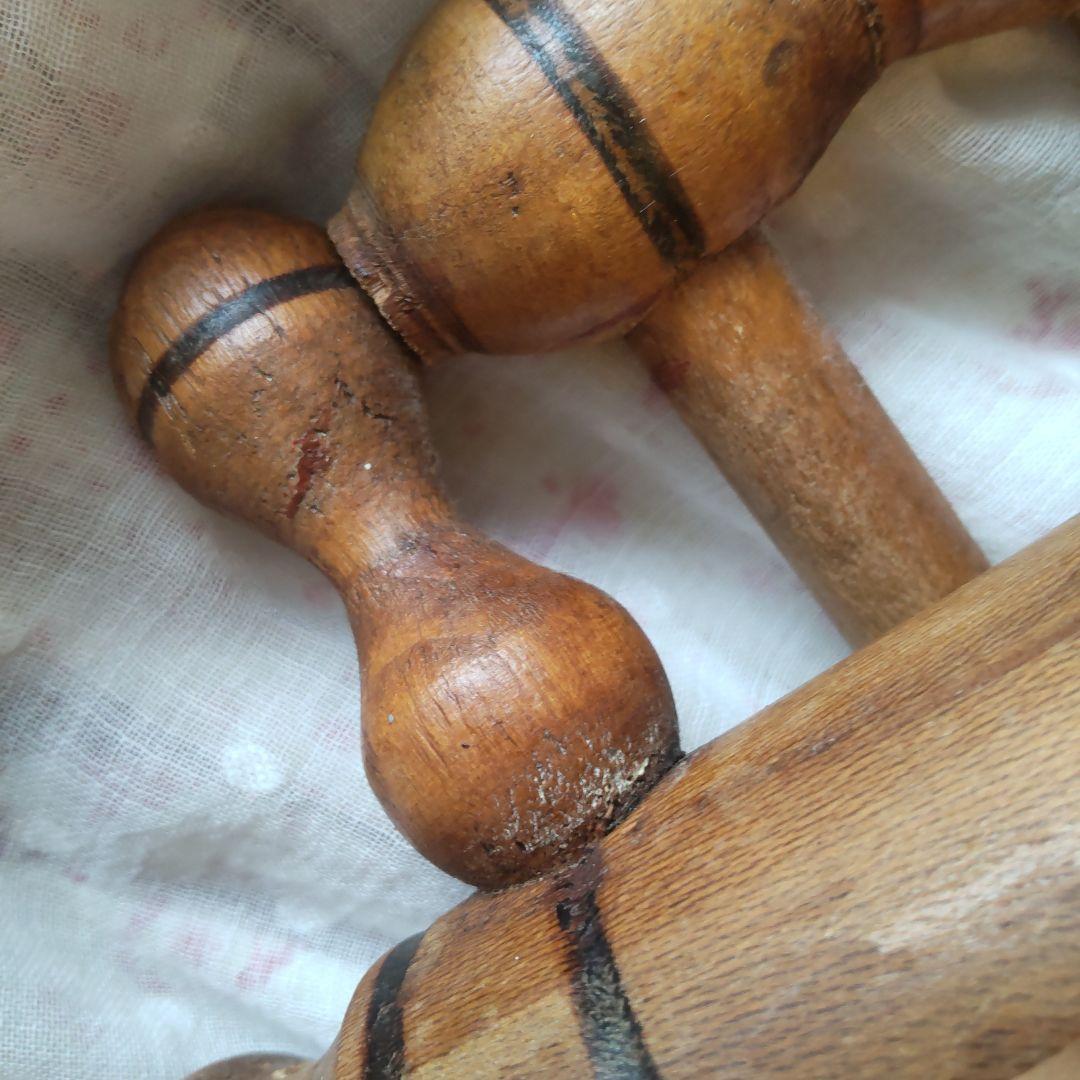 フランス アンティーク キッチン リネンハンガー バンブーハンガー