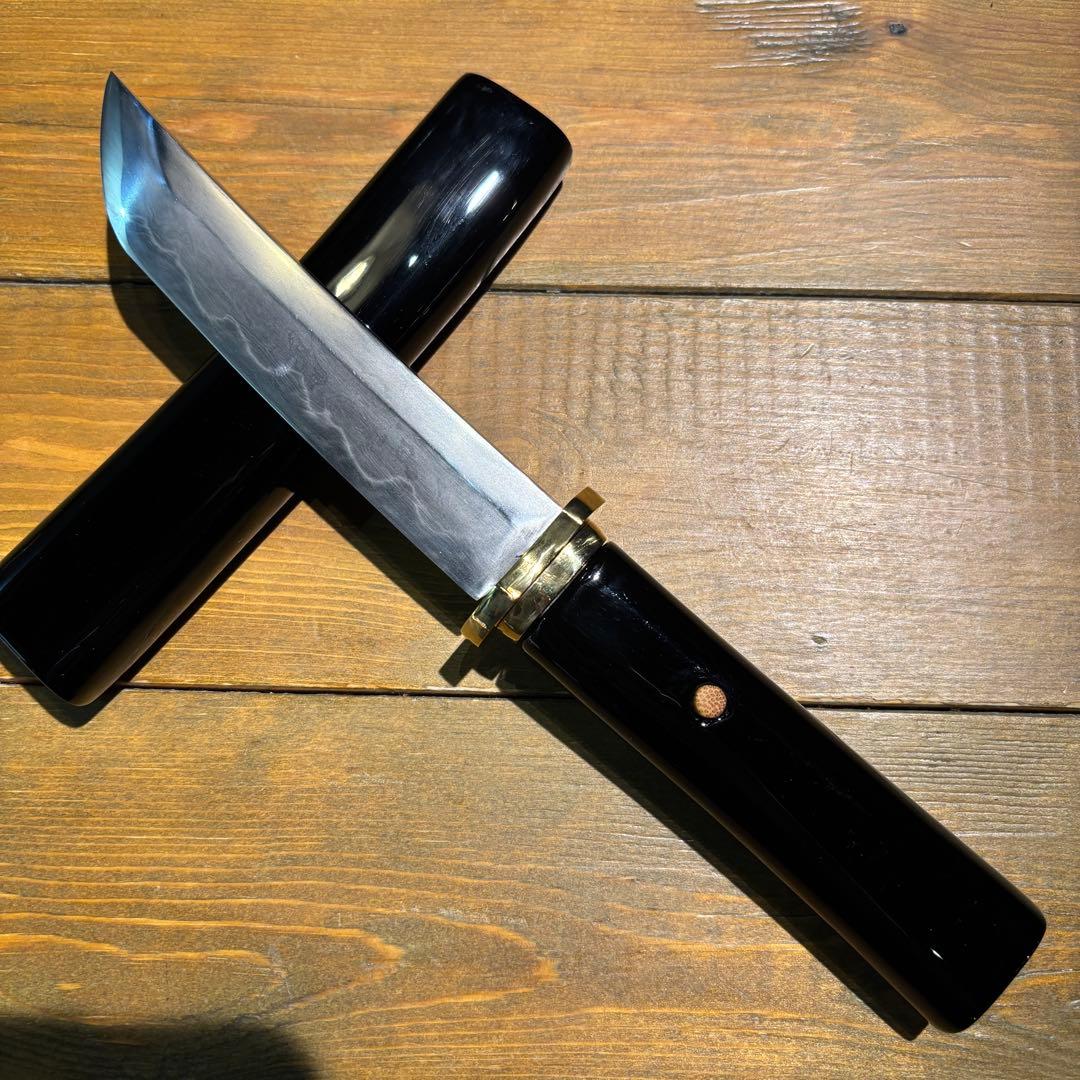 日本刀残欠クラフトナイフNo.81 久次 黒鞘