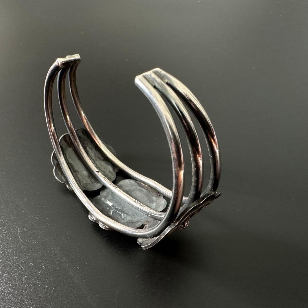 【美品】Navajo Andy Cadman 3連コンチョ バングル