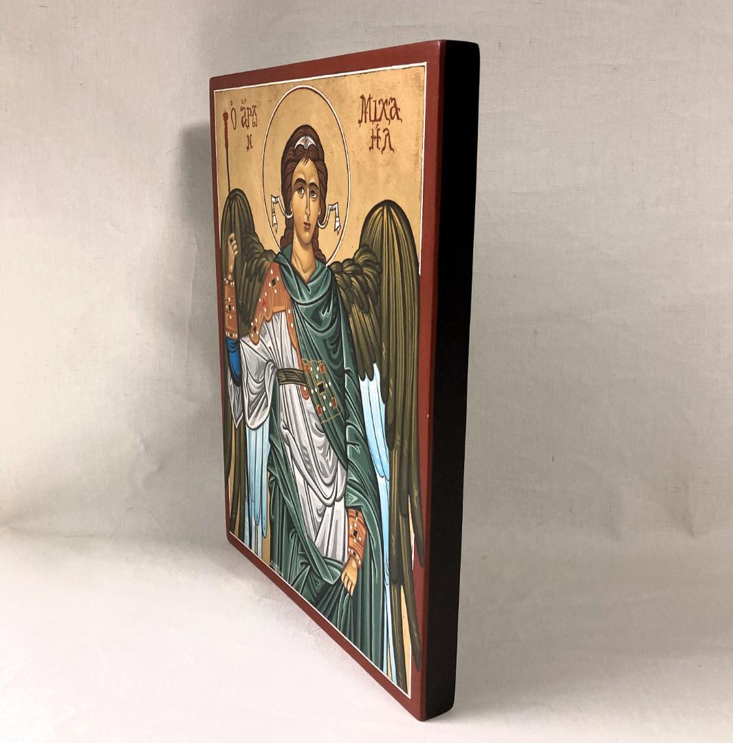 イコン ◇聖大天使ミカエル◇ ギリシャ職人の手描き テンペラ画