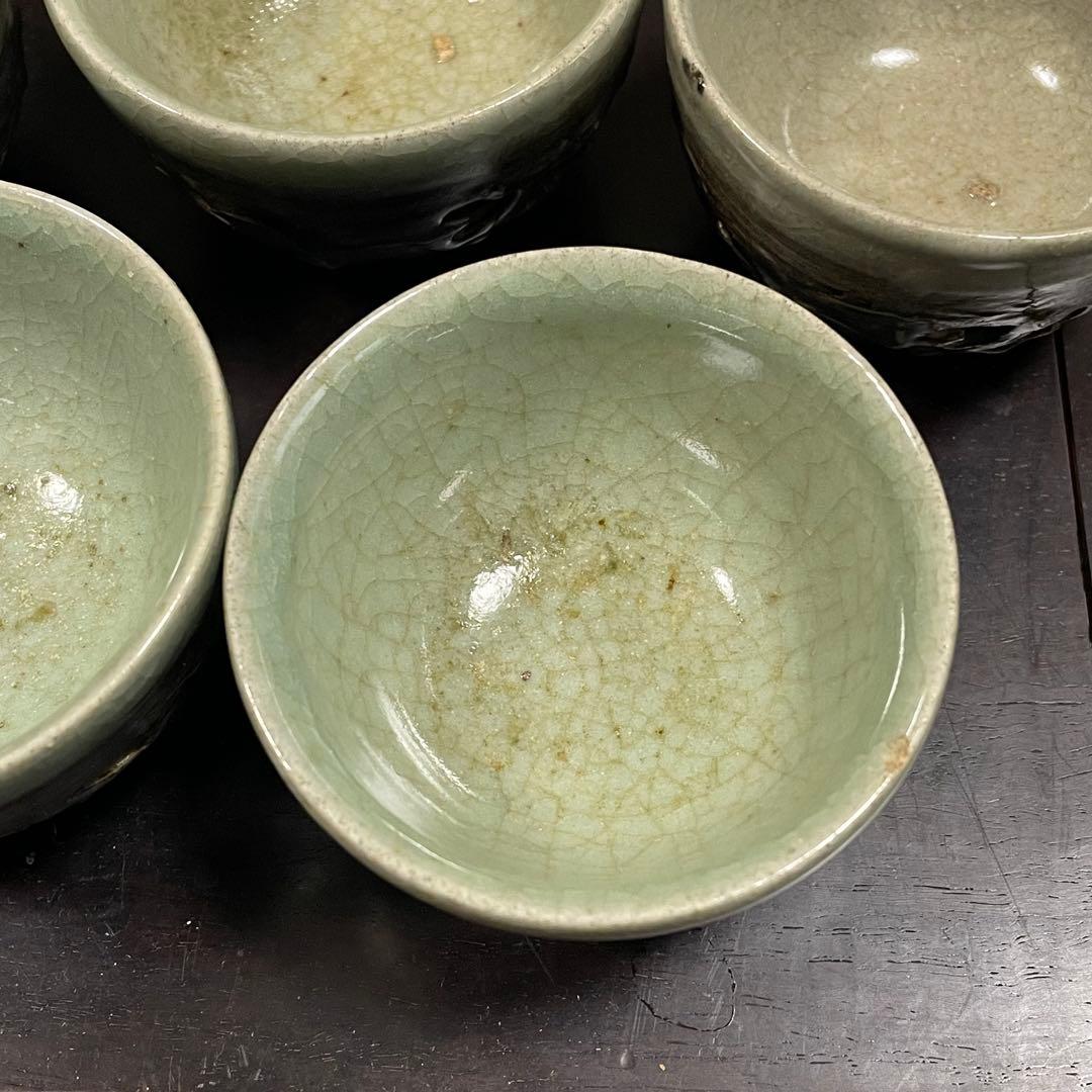 骨董☆二重焼☆茶器セット☆陶器☆急須☆湯呑み☆木箱付き☆明治〜昭和