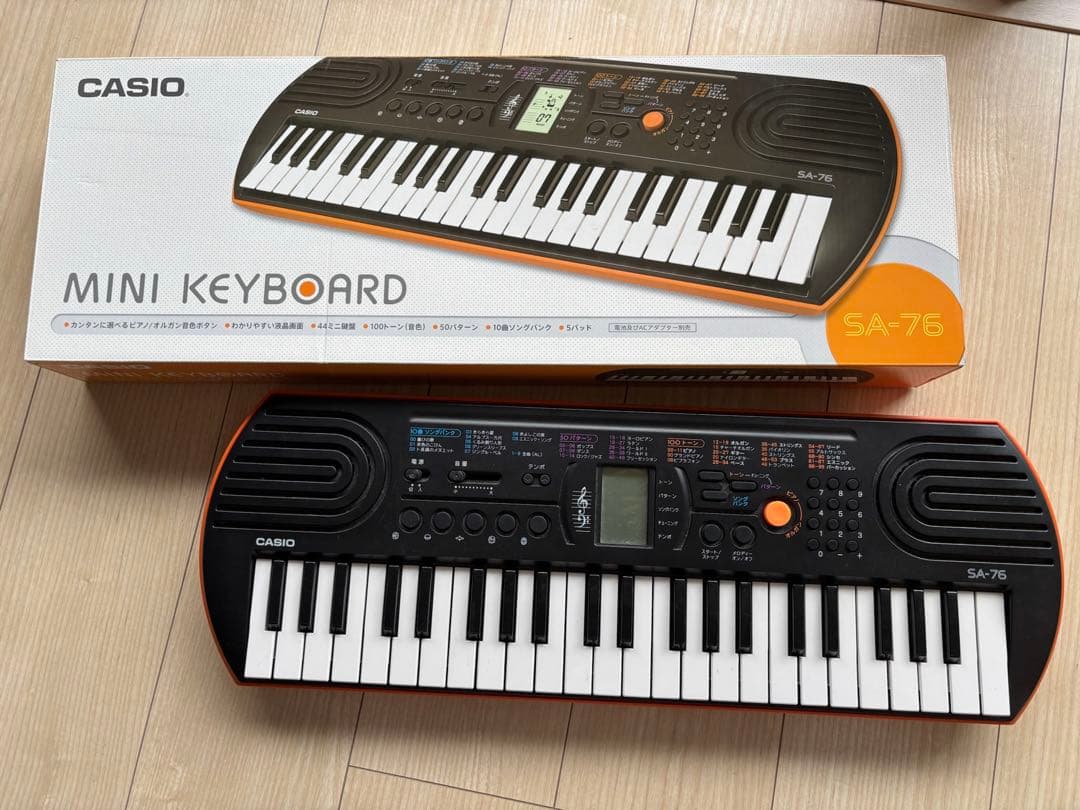 【美品】CASIO SA-76 ミニキーボード 箱付き