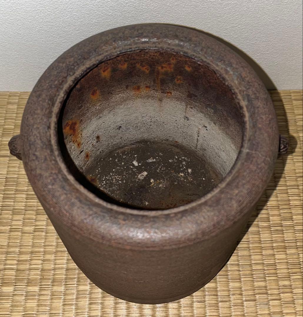 江戸前期】糸目姥口筒釜 幕府御用釜師 大西五郎左衛門作 - メルカリ