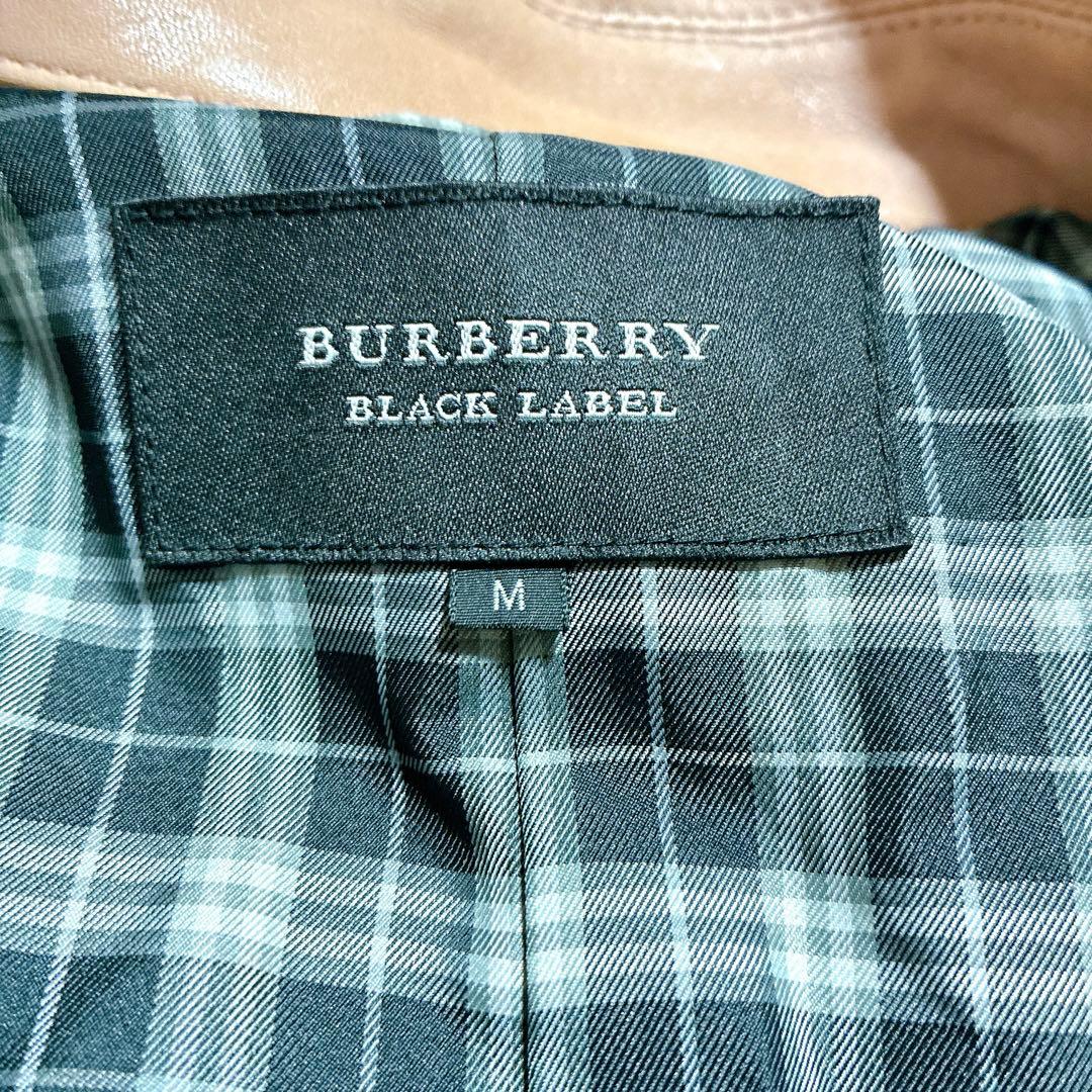 バーバリー ブラックレーベル ラムレザー ライダースジャケット