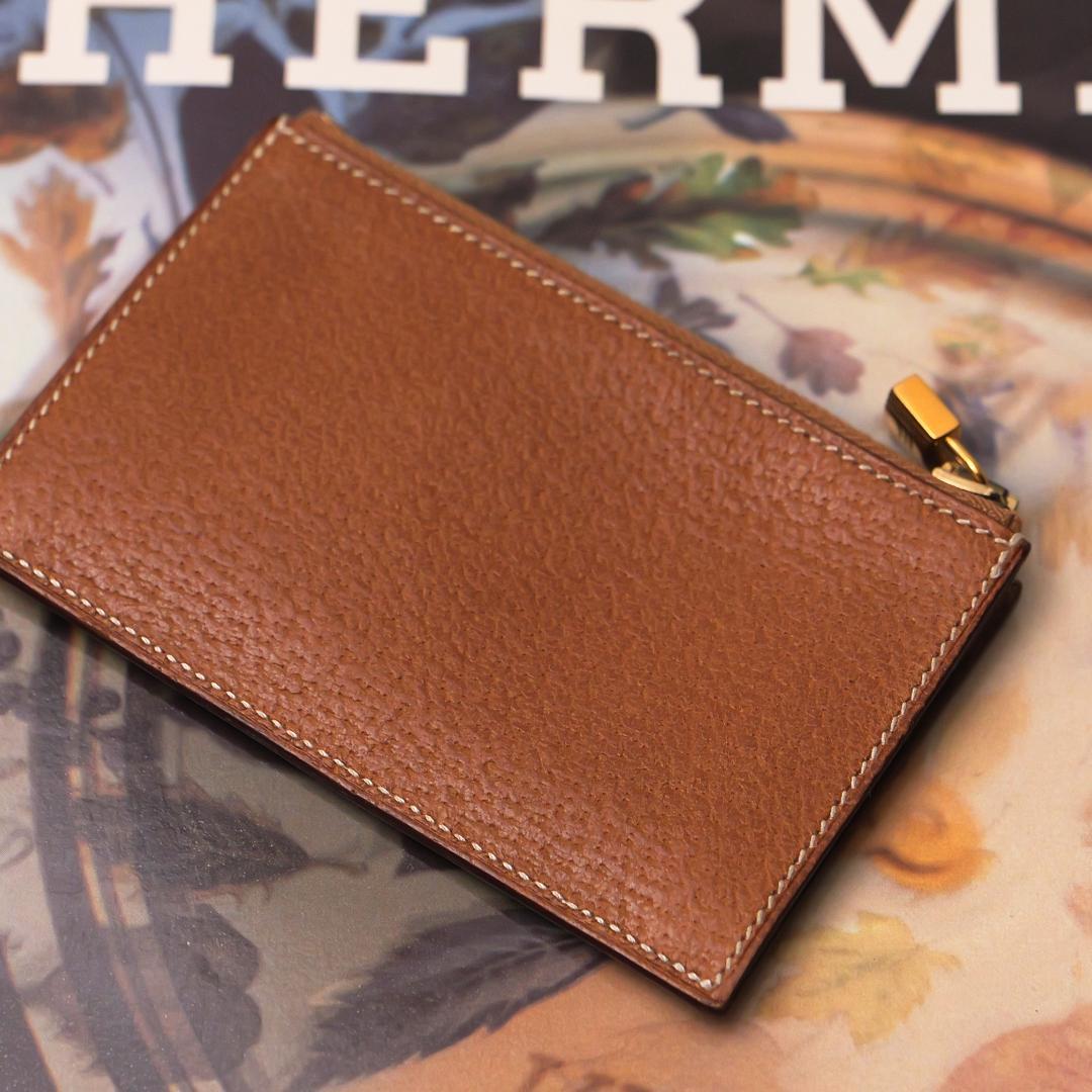 【美品珍品】エルメス ケース ポーク Le Verone ブラウン カデナ