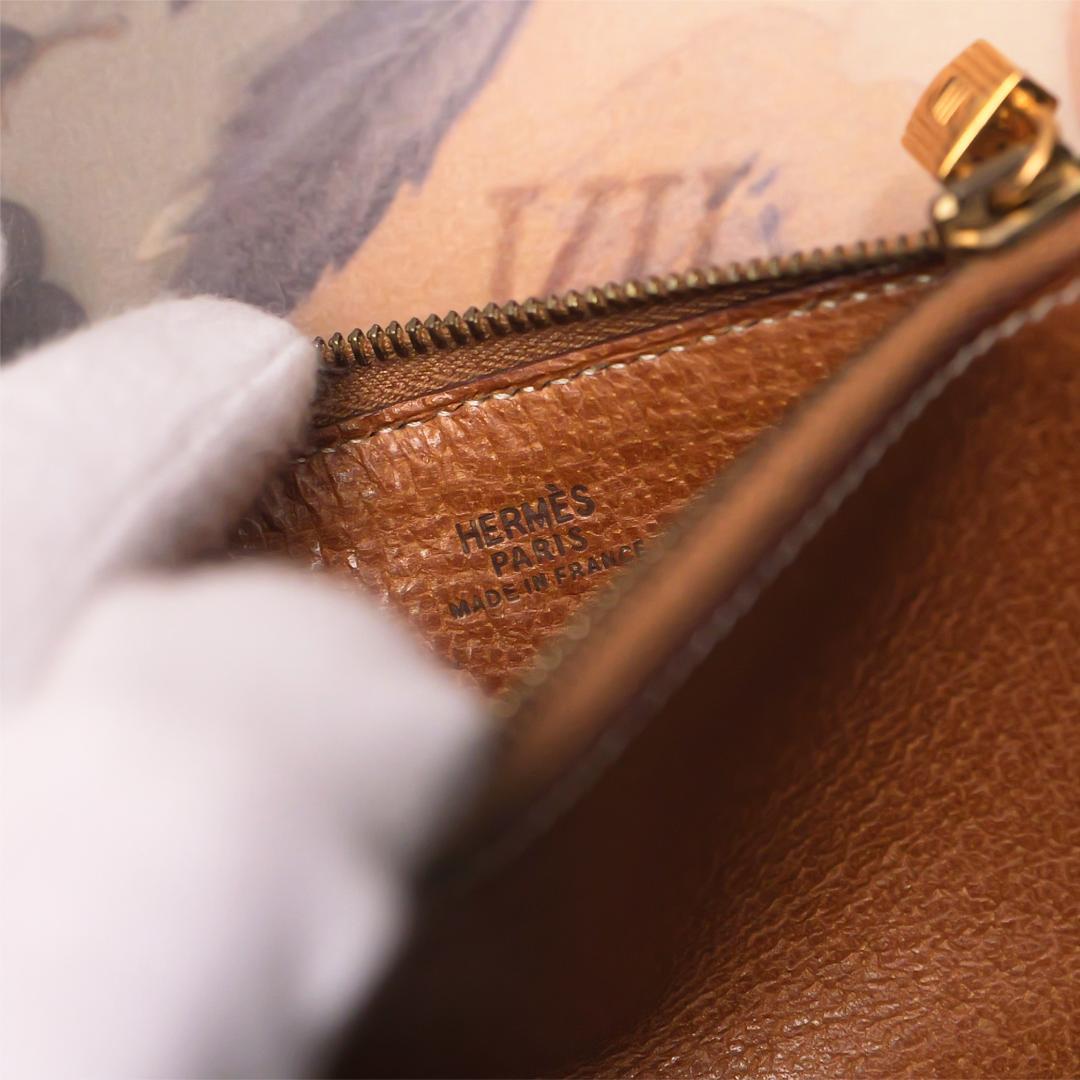 【美品珍品】エルメス ケース ポーク Le Verone ブラウン カデナ