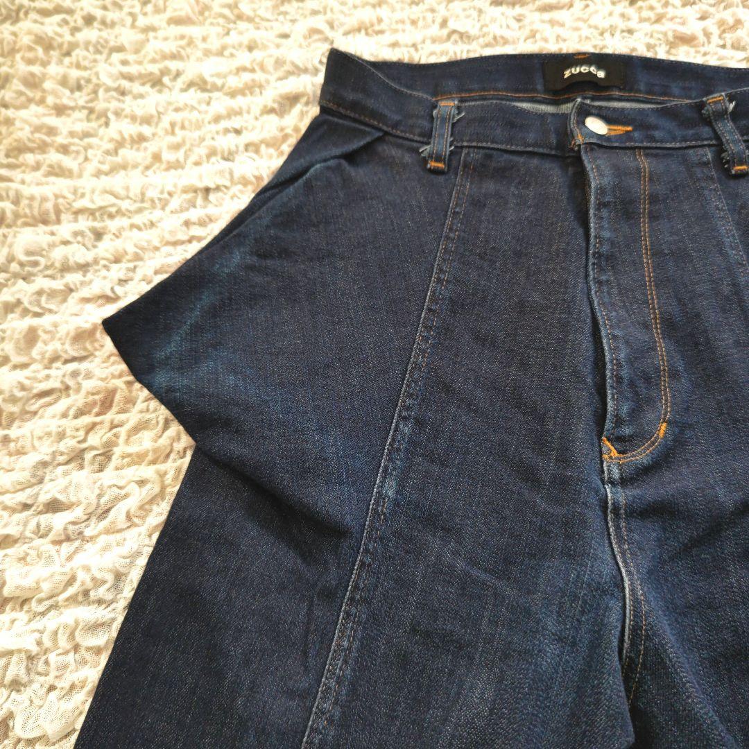 Zucca　日本製　変形デニム　サルエルパンツ　ブーツ合わせ◎　ダークインディゴ