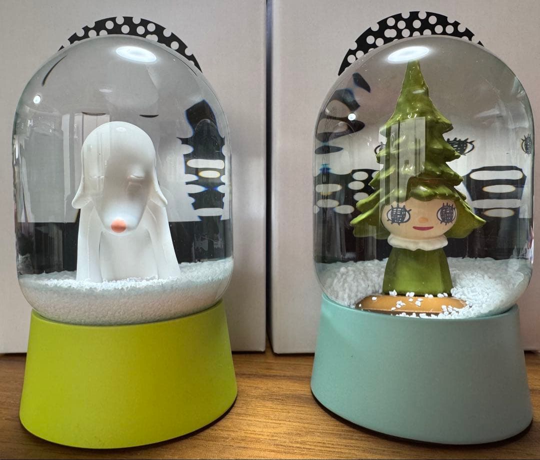 奈良美智・あおもり犬・森の子・青森県立美術館・スノードーム2個