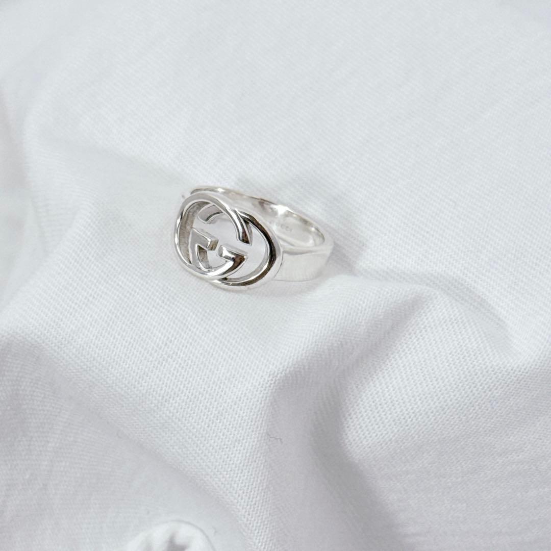 GUCCI ブリット　インターロッキング　Gロゴ　リング　スリムバンド　20号