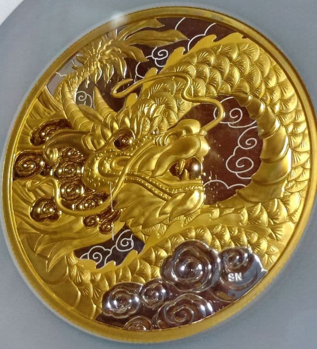 ngc 2023 PF70 Ultra Cameo 天龍 5オンス 銀貨 限定品 ngc 2023 PF70