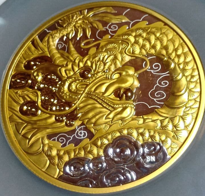 ngc 2023 PF70 Ultra Cameo 天龍 5オンス 銀貨 限定品 ngc 2023 PF70
