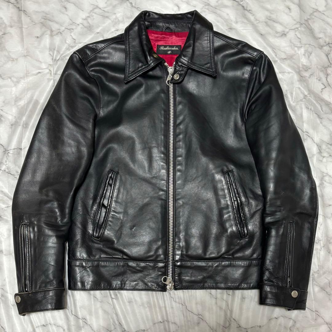 80s–90s Archive 牛革 レザージャケット ライダース ダブルジップ 80s