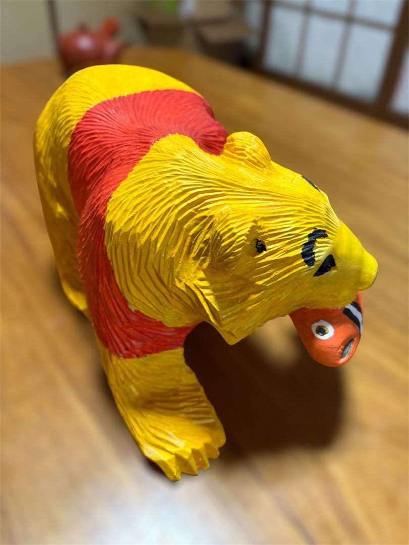 木彫り 熊 カスタム ヒグマ 北海道 ペイント オリジナル クマノミ