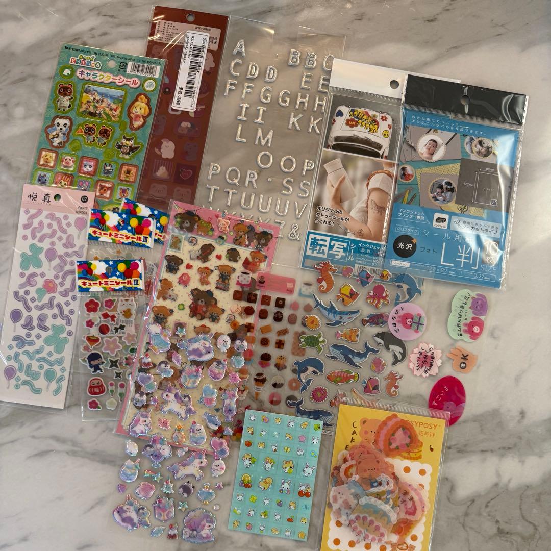 シールまとめ売り 平成レトロシール くまシール タイルシール ふわふわ