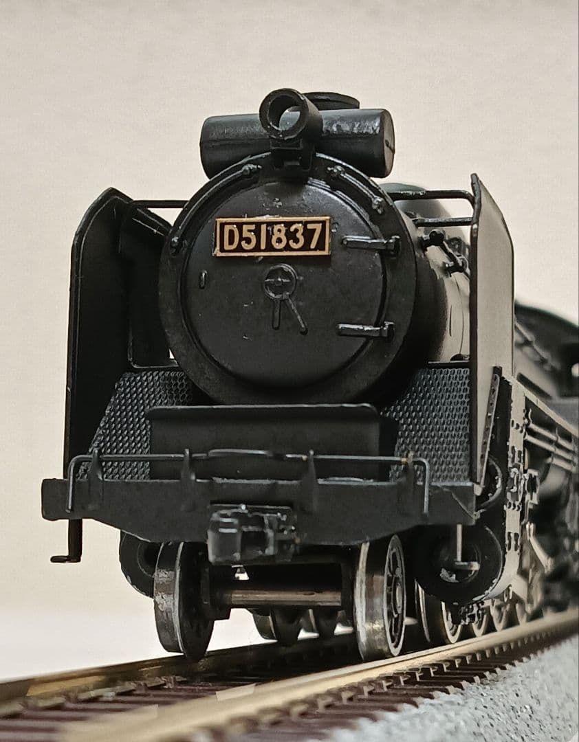 HOゲージ 天賞堂アダチ D51蒸気機関車、カンモーター、メンテナンス済