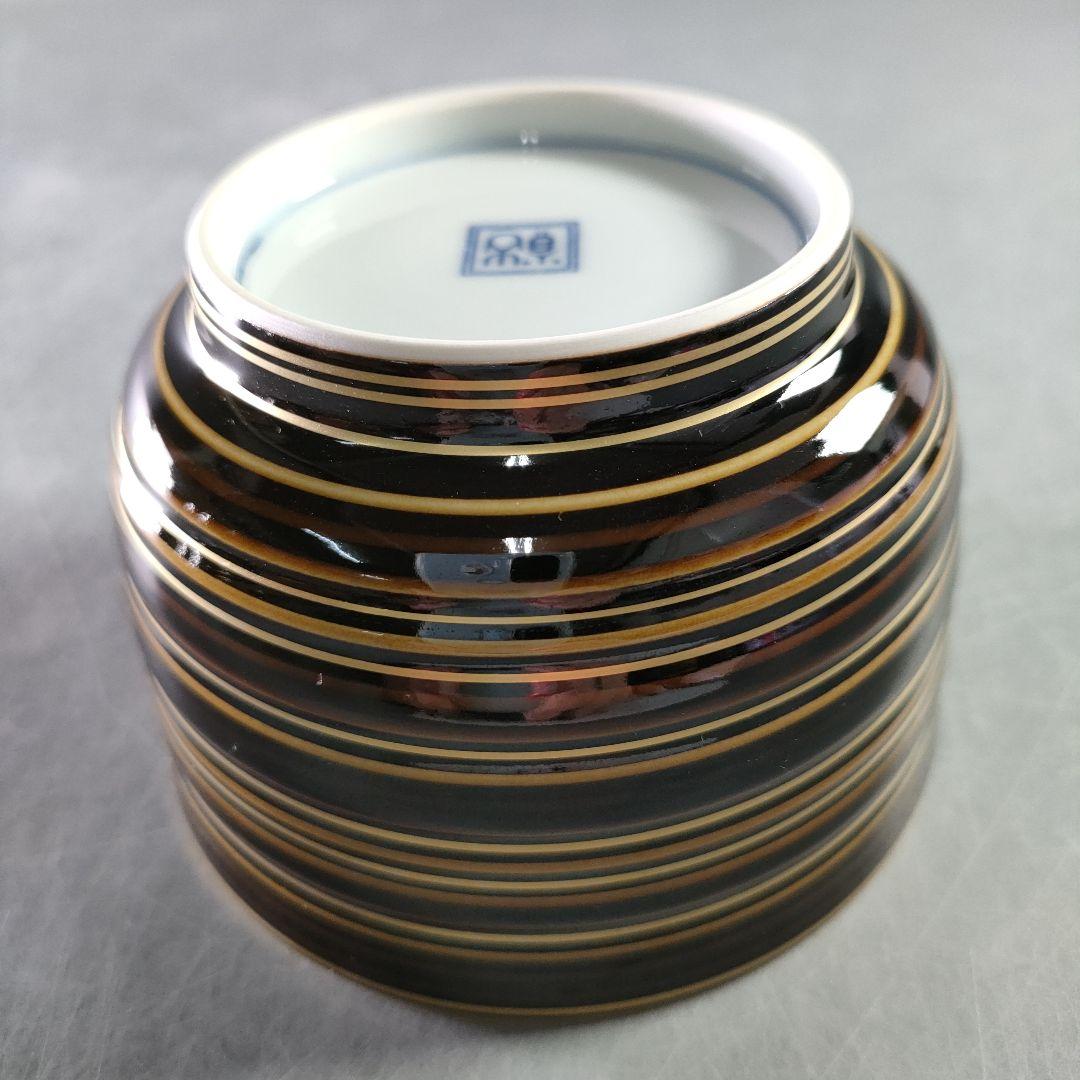 A940-6/京焼/貴古 造/一二三節紋碗5客/茶器/