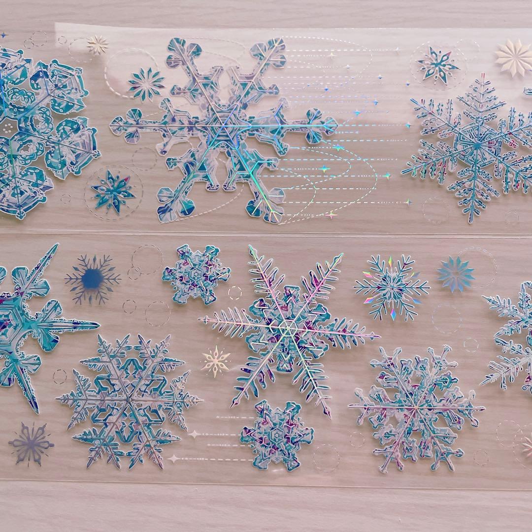 No.0032】海外マステ 切り売り 镭射銀 雪 青 - メルカリ