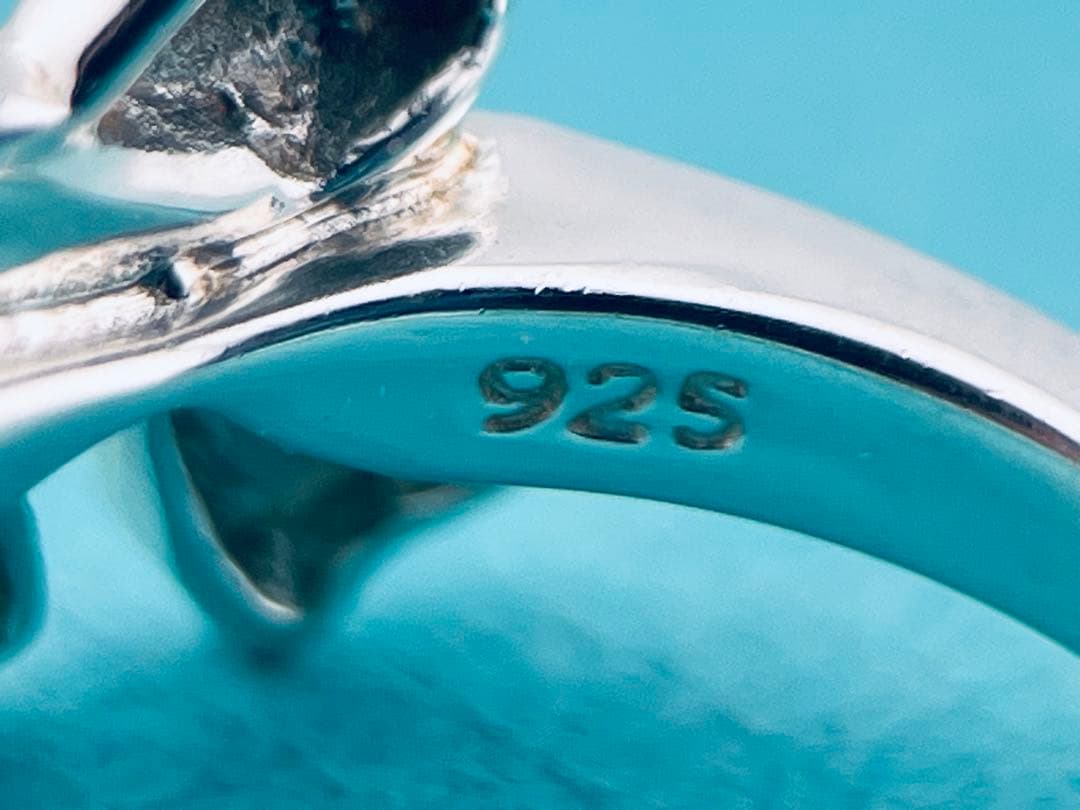 c924 オールド　ティファニー　1990 リボン　リング　925 約8.5号