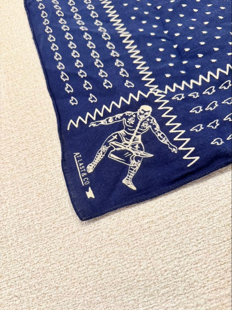 Atlast&co バンダナセット　レッド、ネイビー