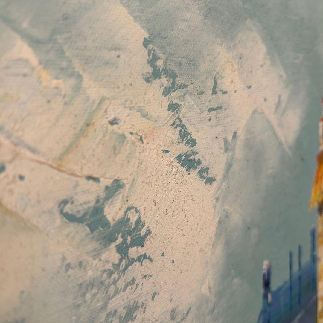 油絵 K.W.PARK 絵画 額付き 油彩