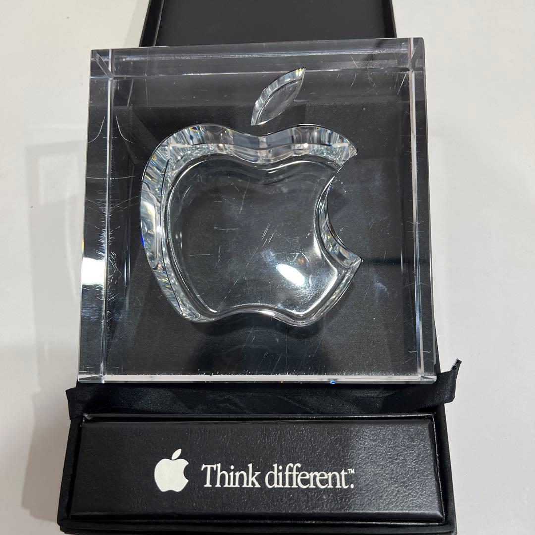 非売品 Apple 20周年記念 HOYA製クリスタルガラス 置物 オーナメント