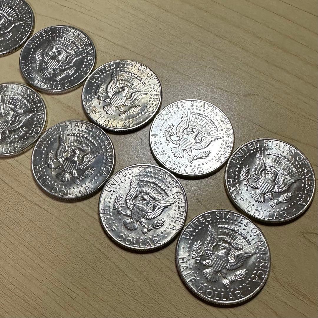 1964年 ケネディ ハーフダラー 10枚 シルバーコイン 銀貨 銀品位90