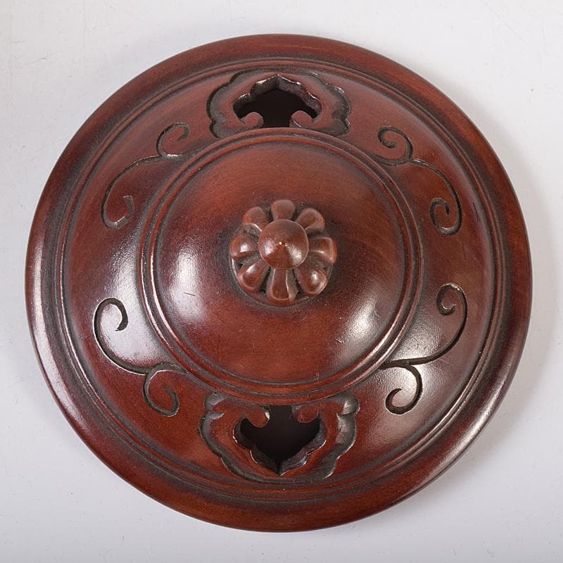 朝鮮美術 李朝 白磁 双耳香炉 唐木蓋付 U R8373 - メルカリ