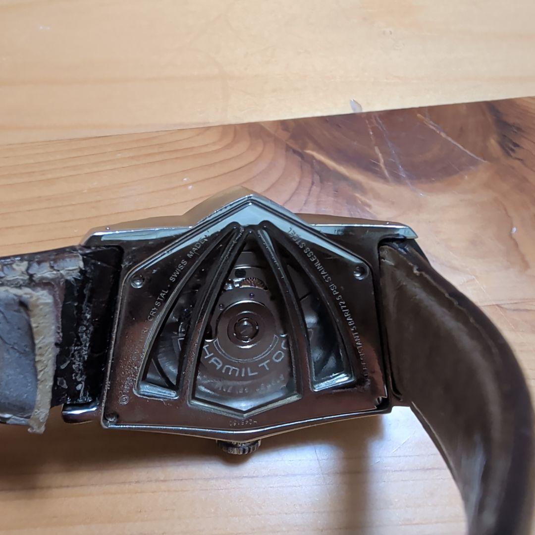 Hamilton ベンチュラスケルトン自動巻き時計 シルバー、箱無し