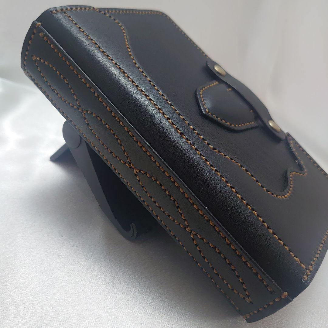 ブラックペンケース レザー 10本差し