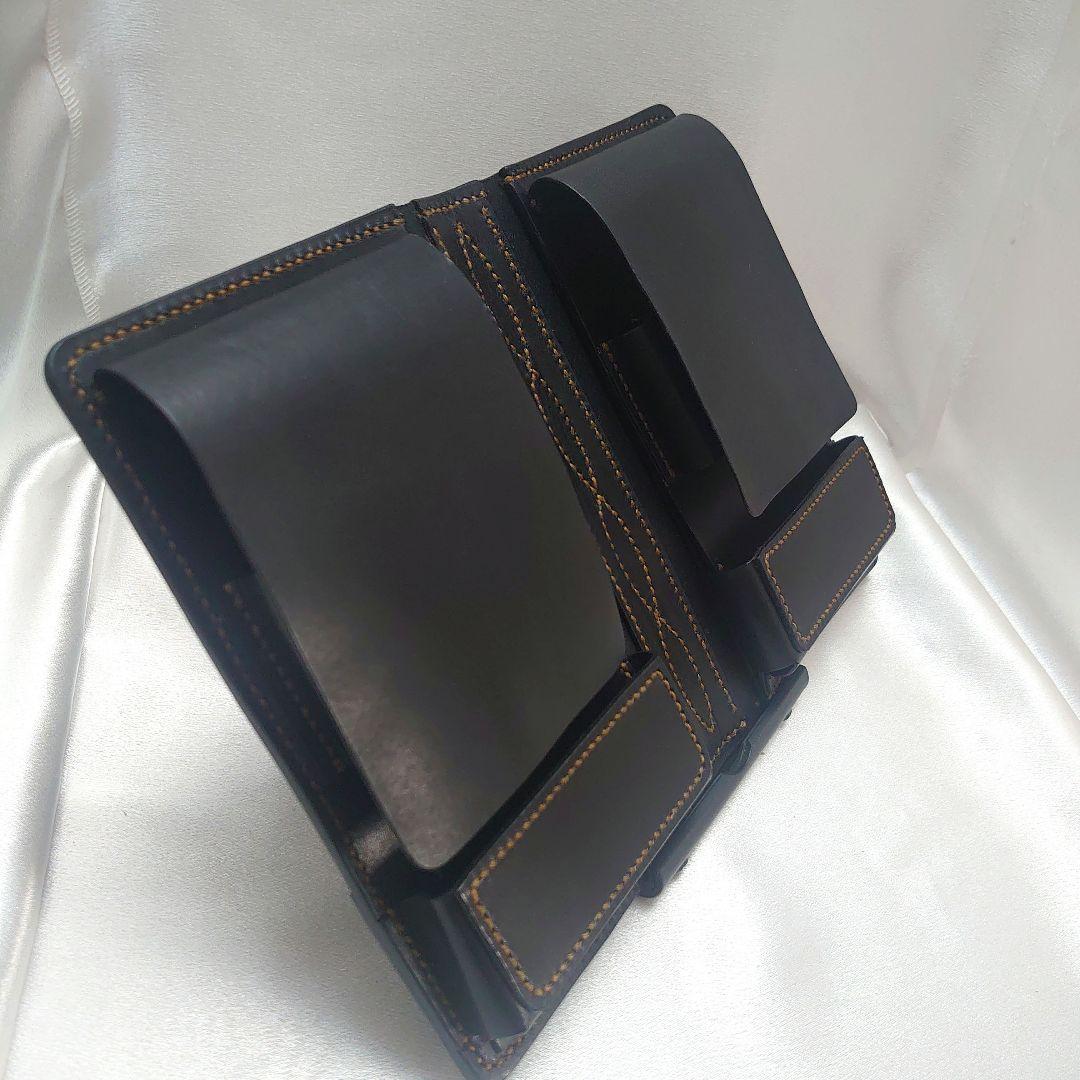 ブラックペンケース レザー 10本差し